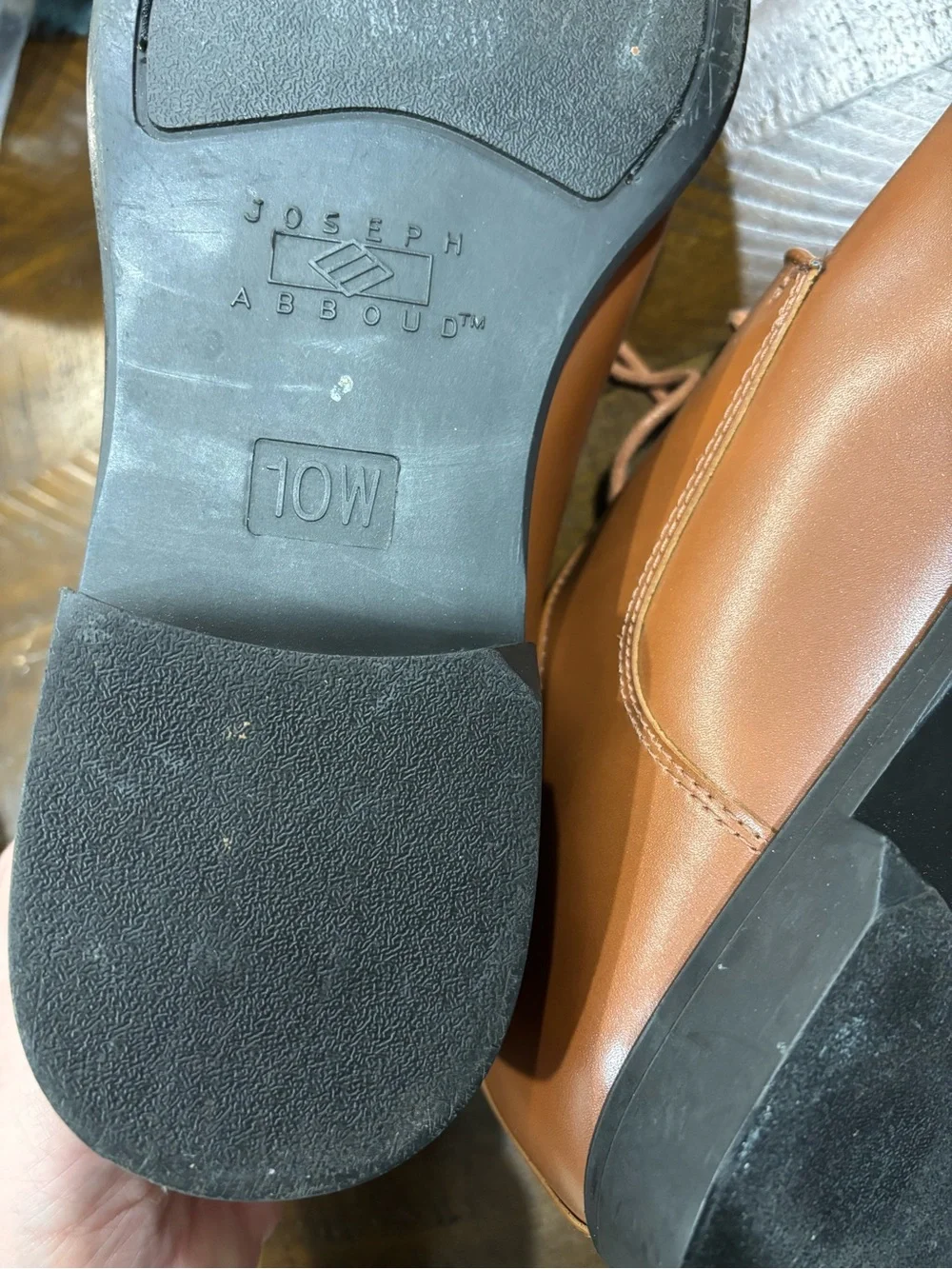 Joseph Abboud Men's Tan Leather Lace-Up Derby Shoes Never worn